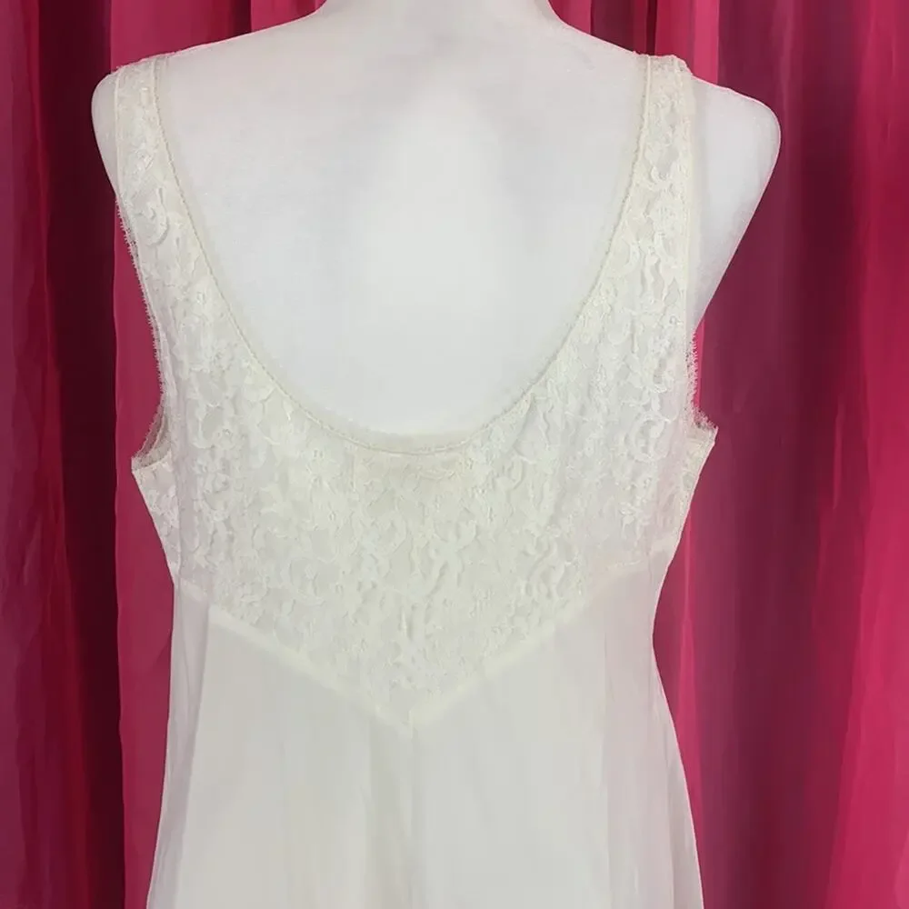 Vintage Barbizon cream‎ midi slip with lace bust, large or 20 - Picture 4 of 11